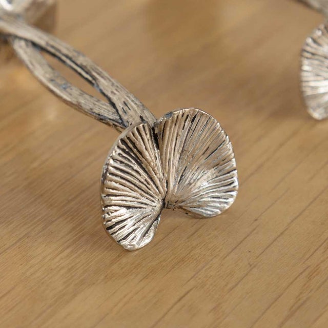 1930s French Silver Clover Knife Rests, Set of 6 For Sale - Image 4 of 12