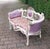 A charming vintage French Louis XVI style settee dating from the 1970s, beautifully handcrafted from carved beechwood with...
