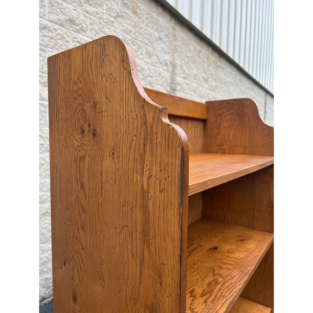 Brown Broyhill Attic Heirlooms Fatmhouse Oak Bookshelf For Sale - Image 8 of 10