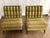 This stunning pair of midcentury modern slipper chairs are upholstered in classic 1960s colors of shades of avocado and...