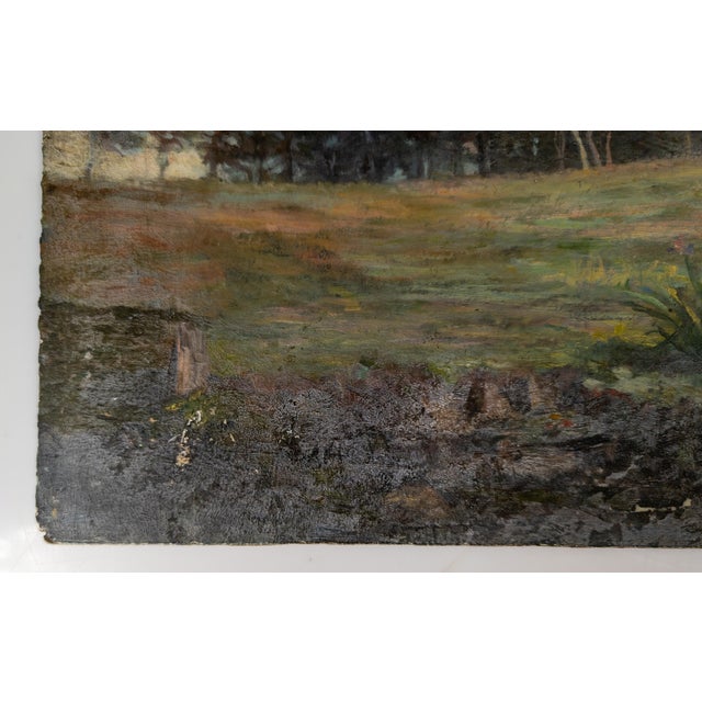 19th or 20th Century European French Impressionist Plein Air Landscape Painting For Sale - Image 9 of 11