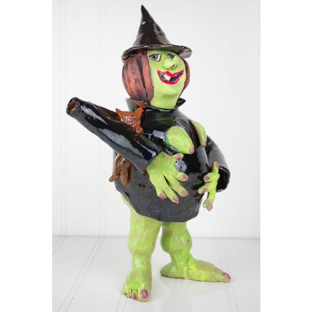 Signed Postmodern Feminist Sculptural Pottery - Witch Teapot For Sale In Minneapolis - Image 6 of 17