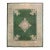 Magnificent Green Open Field With Intricate Floral Medallion Antique Indian Amritsar Rug For Sale