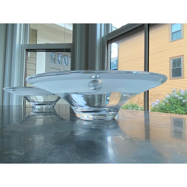 Transparent Decorative Glass Bowls (2) by Barbara Barry for Baker Furniture - Vintage Early 2000s For Sale - Image 8 of 9
