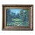 1970 European Oil Painting of a Path in the Woods, Framed For Sale