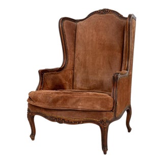 Gautier Style Louis XV Manner Beechwood Bergere For Sale