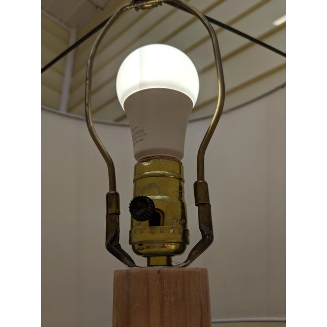 Brown Vintage Sculptural Coastal Raw Wood Floor Lamp For Sale - Image 8 of 10