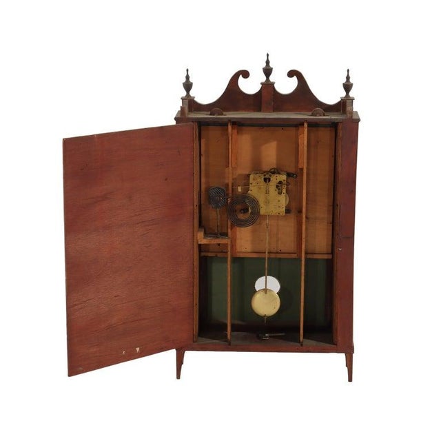 Vintage Seth Thomas School Pillar & Scroll Mantle Clock, Reverse Painted Panel For Sale - Image 10 of 10
