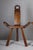 Wood Mid-Century Modern Brutalist Tripod Chairs with Hand Carved Details, 1950s, Set of 2 For Sale - Image 7 of 17