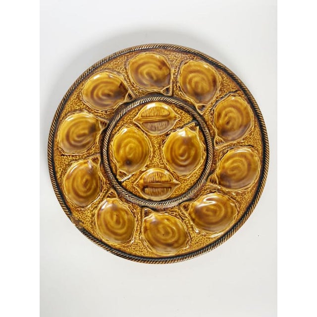 Rustic Brown Oyster Dish, France, 20th Century For Sale - Image 3 of 14