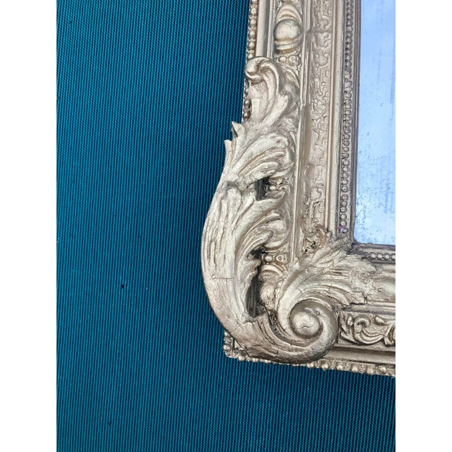 Antique French Giltwood Crested Mirror For Sale - Image 6 of 12