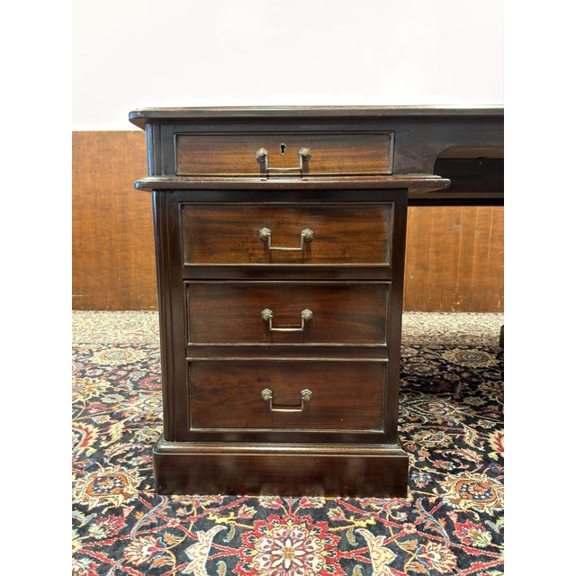 Large English Partner Desk For Sale - Image 9 of 18