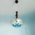 Mid-Century Modern Agua Blue Art Glass Pendant Light in Teak, 1960s For Sale - Image 4 of 11