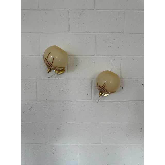 Cream Murano Glass Wall Lamp by Diaz De Santillana for La Murrina, 1970s For Sale - Image 8 of 11