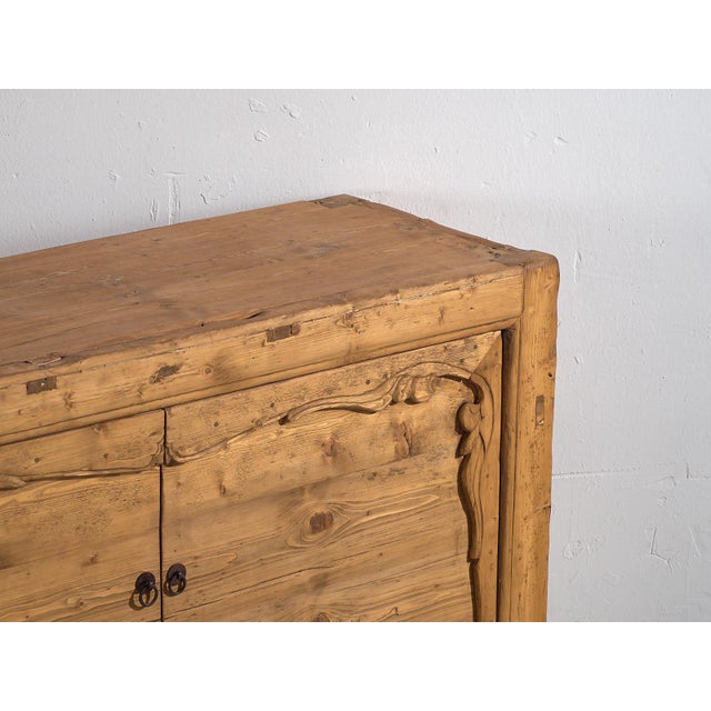 Rustic Antique Sideboard with Two Doors, 1900 For Sale - Image 3 of 18
