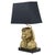Black Vintage Hollywood Regency Brass Pharaoh Table Lamp, 1960s For Sale - Image 8 of 18