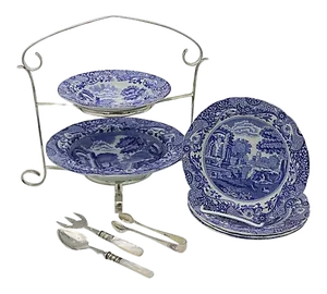 Spode Italian & Pearl Fruit Set, 10 Pieces
