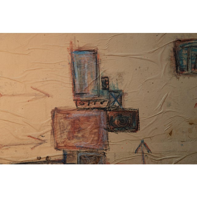 Paper Guy Harloff, Abstract Composition, 1954, Pastel on Paper For Sale - Image 7 of 9
