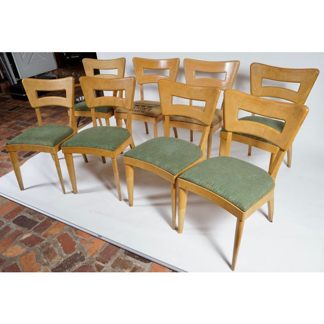 Mid 20th Century Vintage Heywood Wakefield "Dog Bone" Dining Chairs Set of 8 For Sale - Image 5 of 9