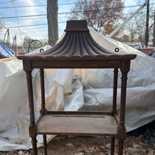 Coffee Late 19th Century Wooden Tiered Etagere With Pagoda-Style Top For Sale - Image 8 of 12