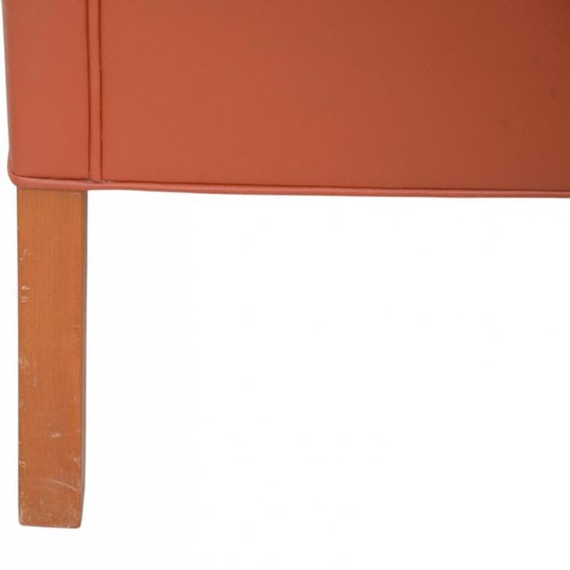 2204 Wing Chair in Cognac Leather by Børge Mogensen, 1990s For Sale - Image 17 of 18