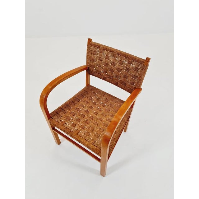 Vintage Bauhaus Papercord Armchair by Ehrich Dieckmann, 1930s For Sale - Image 18 of 18