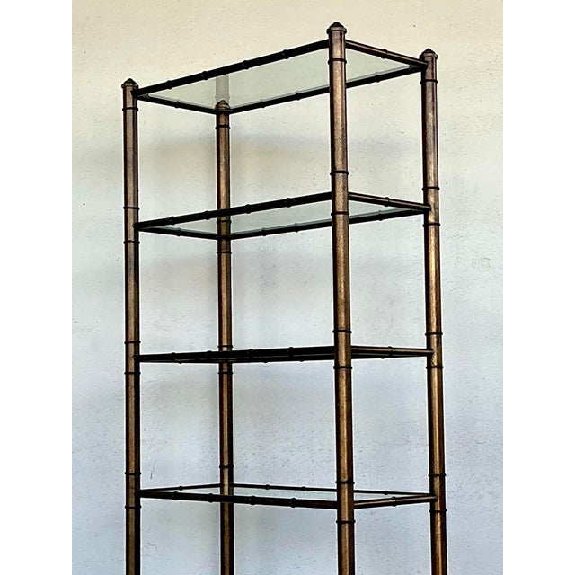 Vintage Burnished Brass Etagere For Sale - Image 4 of 12