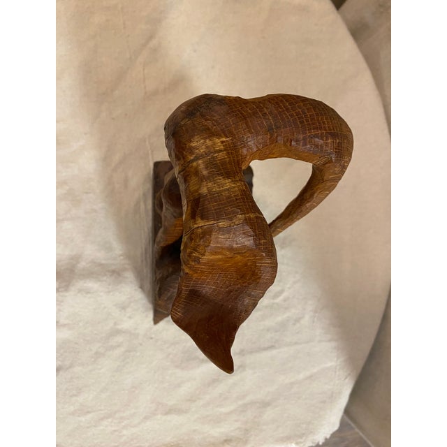 1960s Siren Statue Wood Carved Signed For Sale - Image 12 of 12