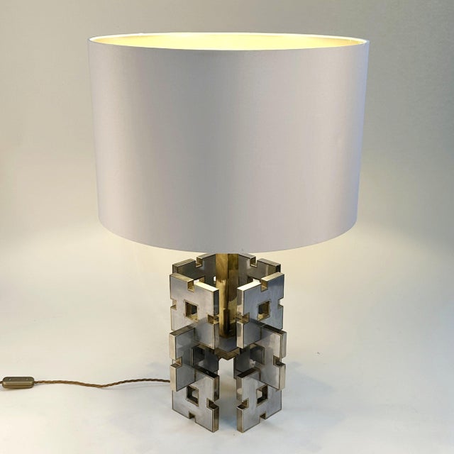 1970s Geometric Table Lamp by Gaetano Sciolari, 1970s For Sale - Image 5 of 11