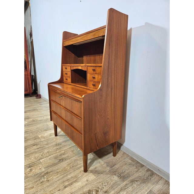 Vintage Danish Secretaire in Teak, 1960s For Sale - Image 11 of 18