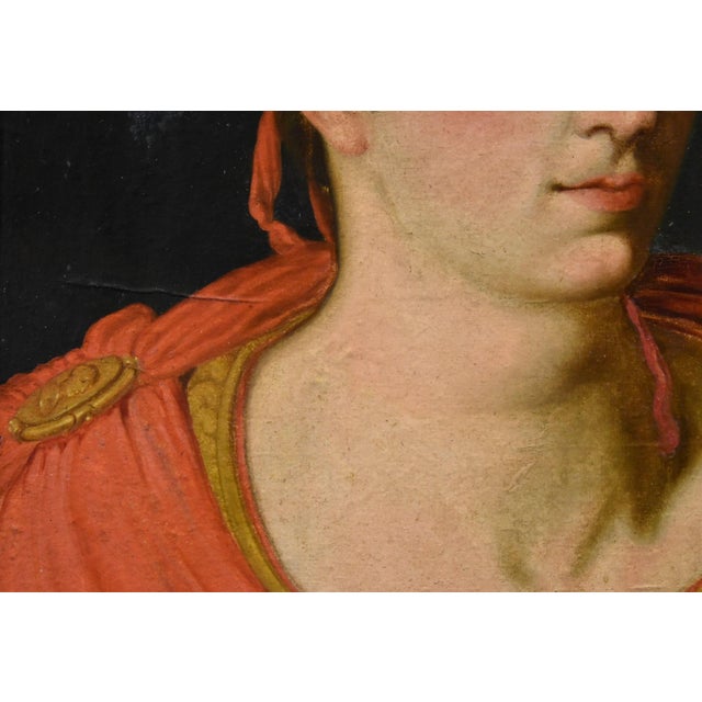 Early 18th Century Flemish School Artist, Portrait of the Roman Emperor Augustus, 1600s-1700s, Oil on Canvas For Sale - Image 5 of 13