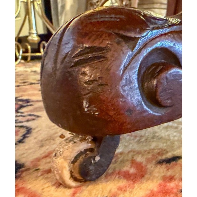 Vintage Oval Wood Pedestal Table For Sale - Image 9 of 12