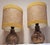 Vintage Table Lamps with Brown Ceramic Bases and Fabric Shades, 1970s, Set of 2 For Sale - Image 6 of 11