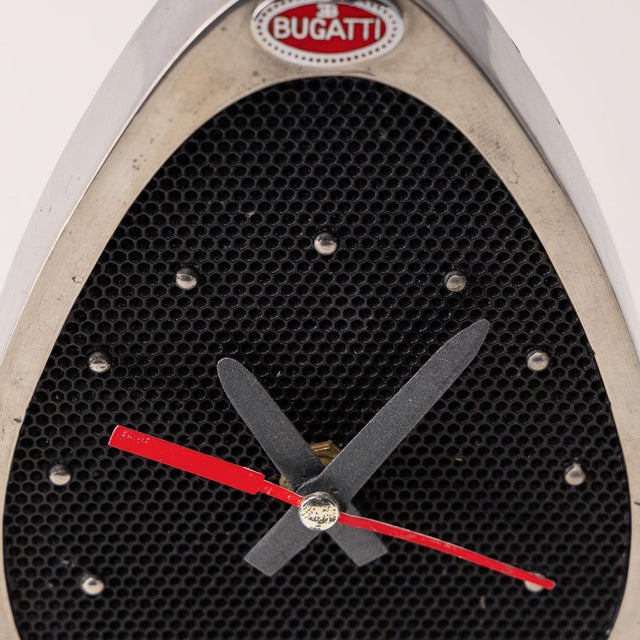 Black Vintage Bugatti Owners Club Radiator Clock, 1960s For Sale - Image 8 of 16