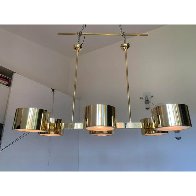 Metal Gold Stilnovo Lelli Style Sputnik Chandelier For Sale - Image 10 of 13