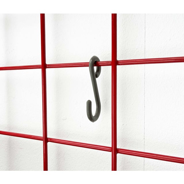 Mid-Century Modern German Red String Coat Rack, 1960s For Sale - Image 11 of 18