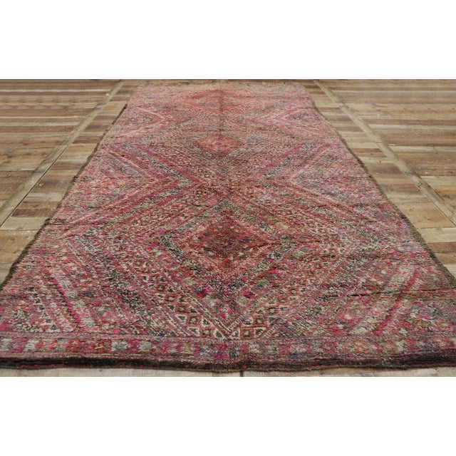 Textile Vintage Beni MGuild Moroccan Rug - 06'05 X 13'00 For Sale - Image 7 of 9