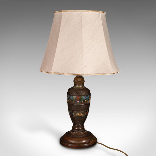 1850's Antique Cloisonne Lamp For Sale - Image 6 of 10