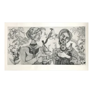 Emily and Vincent, Melanie Beckelman, Etching