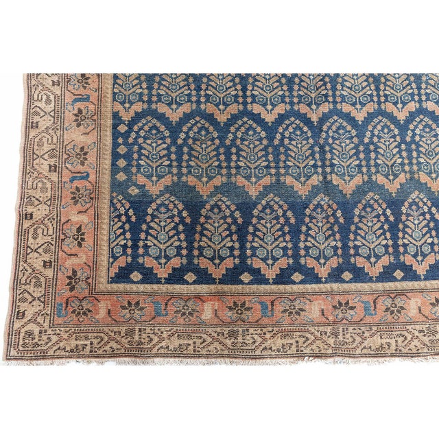1900 - 1909 Antique Persian Malayer Orange Handwoven Wool Rug For Sale - Image 5 of 9