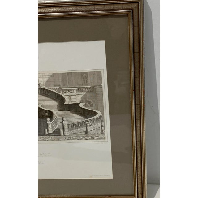 1920s French Gravure Print "Palais De Fontainbleu" For Sale - Image 9 of 11