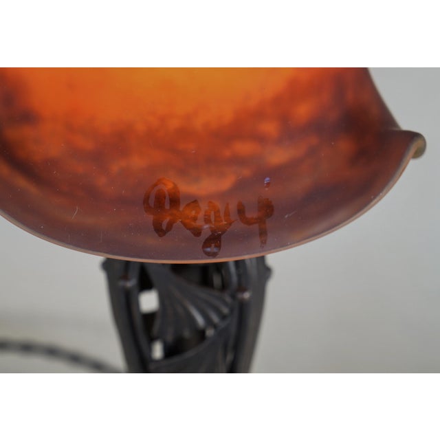 French Art Deco Table Lamp by Degue 1920s France For Sale - Image 10 of 10