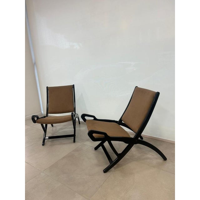 Ninfea Folding Chairs attributed to Gio Ponti for the Reguitti Brothers, 1960s, Set of 2 For Sale - Image 6 of 11