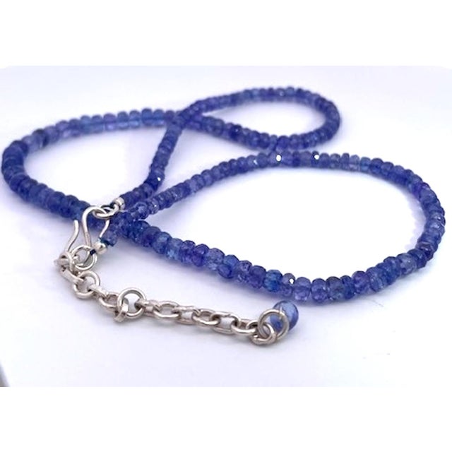 Tanzanite Beads on Chain Silver For Sale In Los Angeles - Image 6 of 9