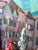 Rustic European Framed European Mountain Village Oil Painting, Signed "Kyung" For Sale - Image 3 of 15