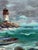 Paper Oil Painting on the Lighthouse Shore Before the Storm Yuriy Suprunchuk For Sale - Image 7 of 11