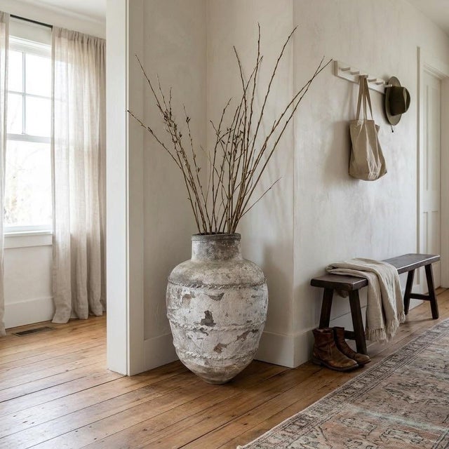 Subtle stone and white make these Vintage Olive Jars the perfect accents for neutral, natural spaces.