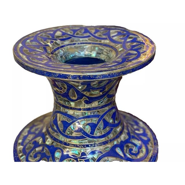 Description Elevate your interior with this stunning 24-inch handcrafted wooden vase, beautifully inlaid with genuine...