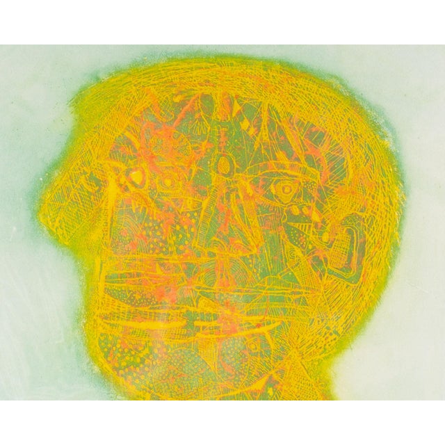 Abstract “Portrait of a Young Man” Abstract Intaglio Print by Sergio Gonzalez Tornero For Sale - Image 3 of 9