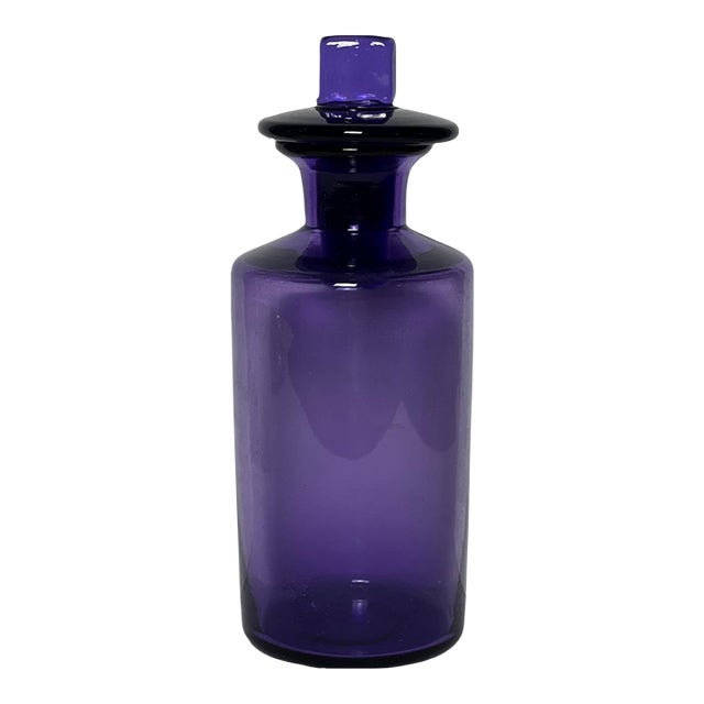 19th Century English Amethyst Handblown Glass Apothecary Jar For Sale